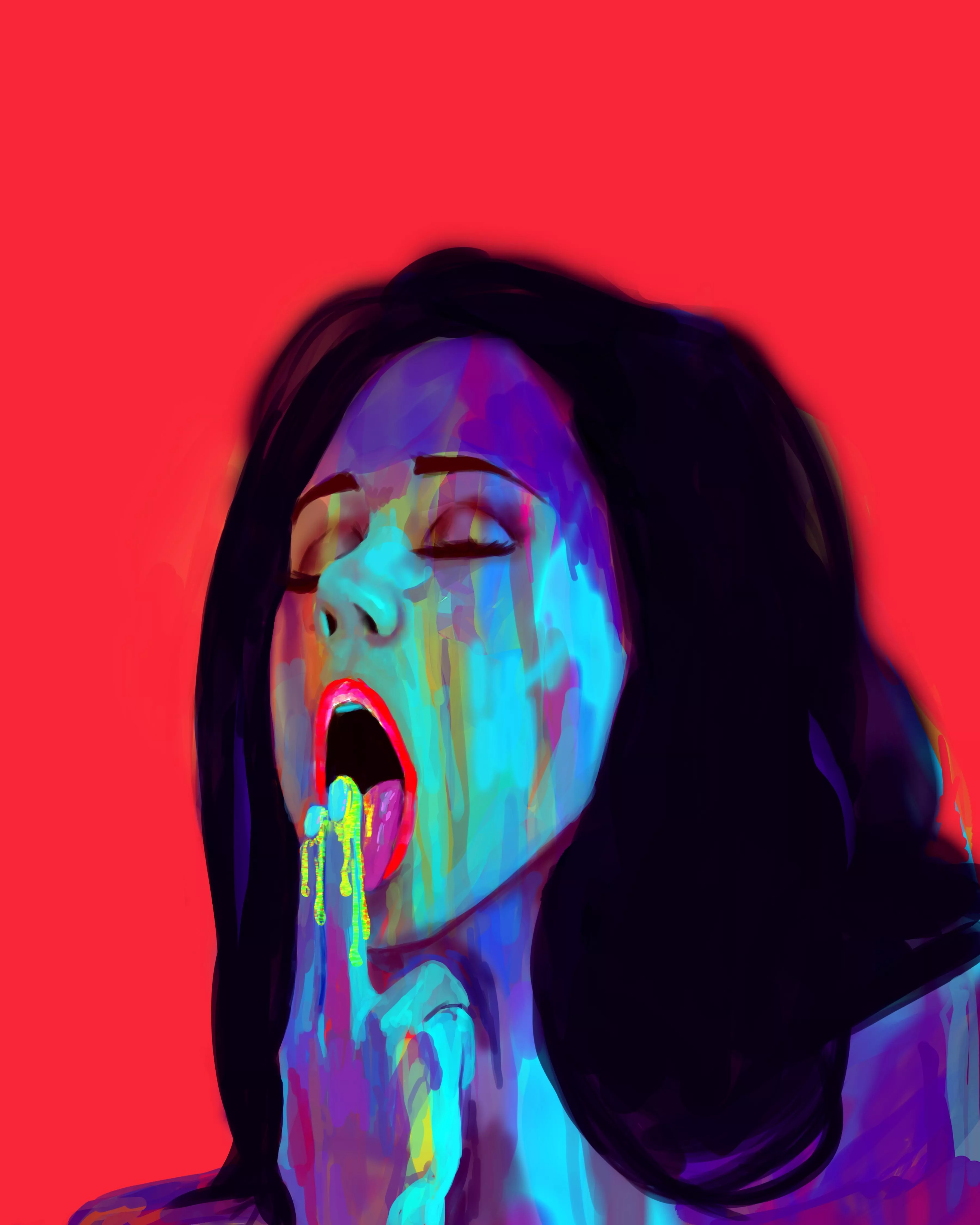 'Tasty' commission painting of beautiful Little caprice 