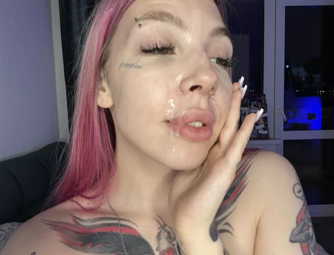 that semen looks hot on my innocent face