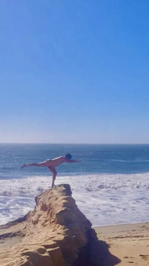 The beach brings me balance