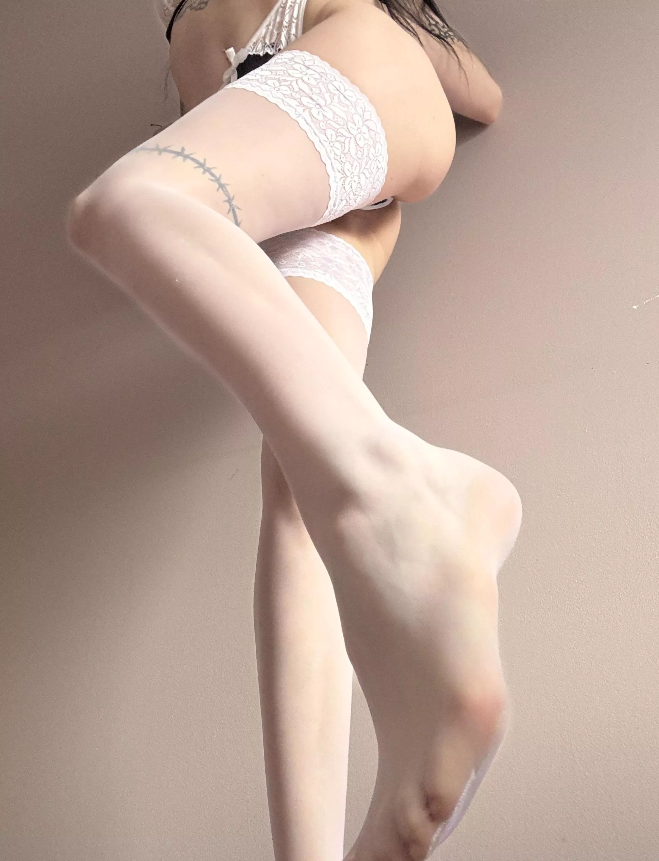 the nylon stockings will stay on during our sex