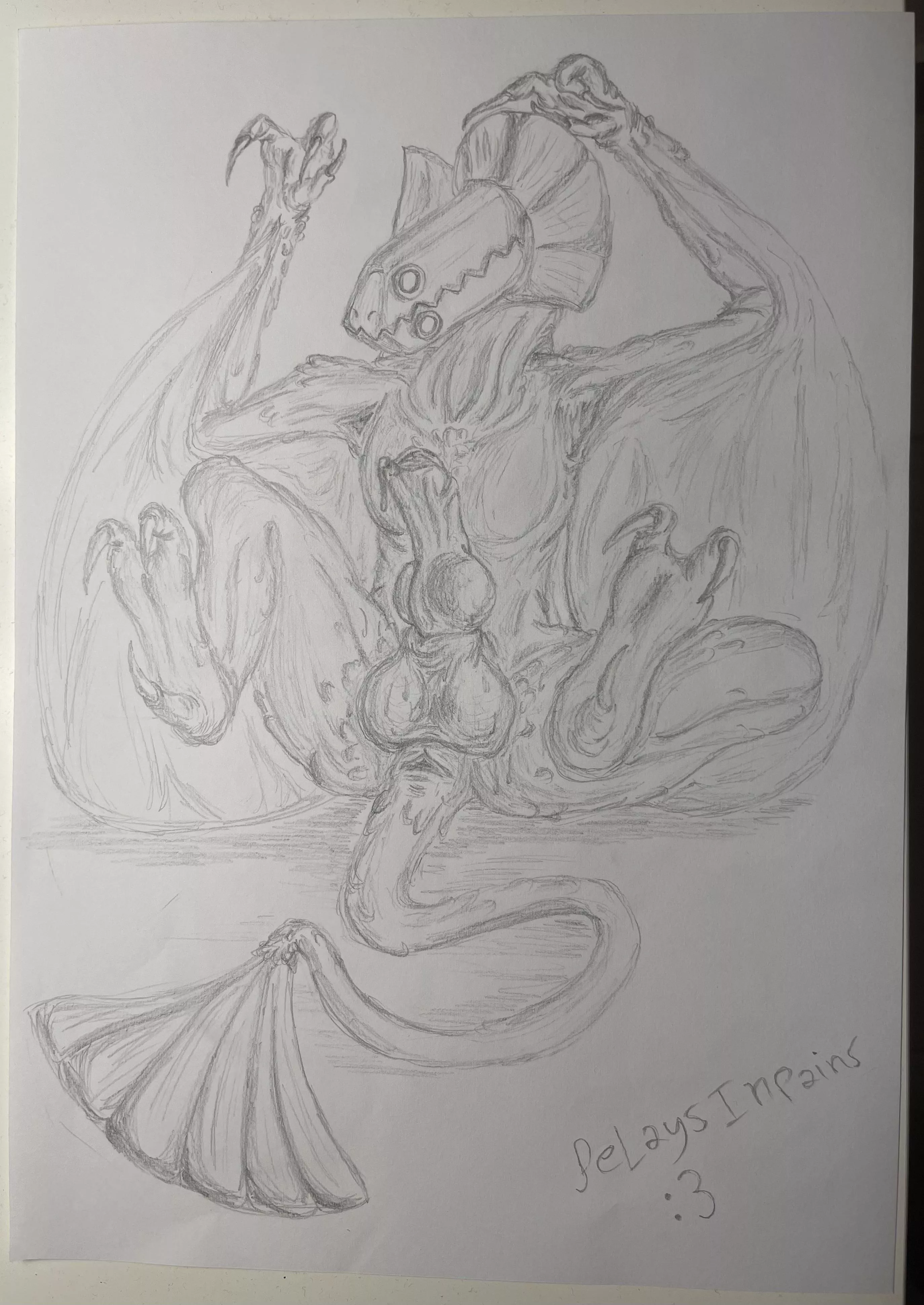 Uhhmm my first ever NSFW feral art ig :3 [M] (DelaysInPains)