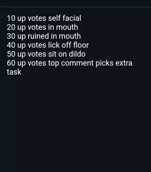 Upvote for my path to sissyhood