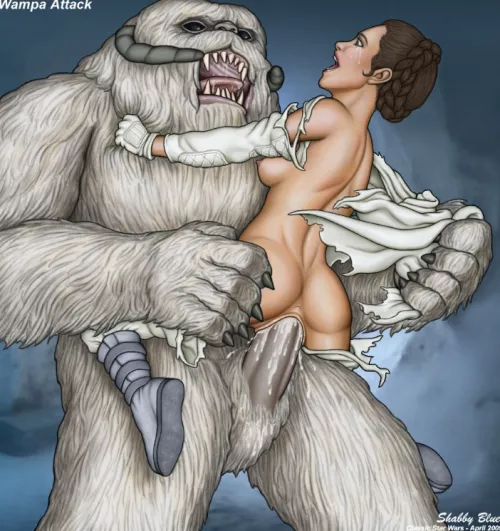 Wampa attacks Leia (Shabby Blue)