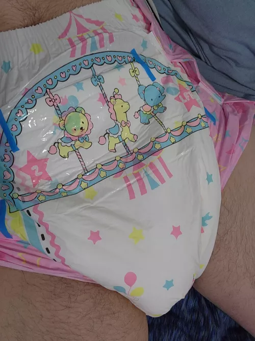 Watching TV and soaking my diapy