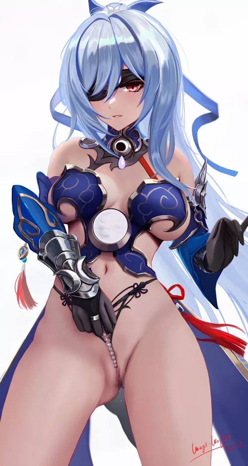 Wearing pearl panties