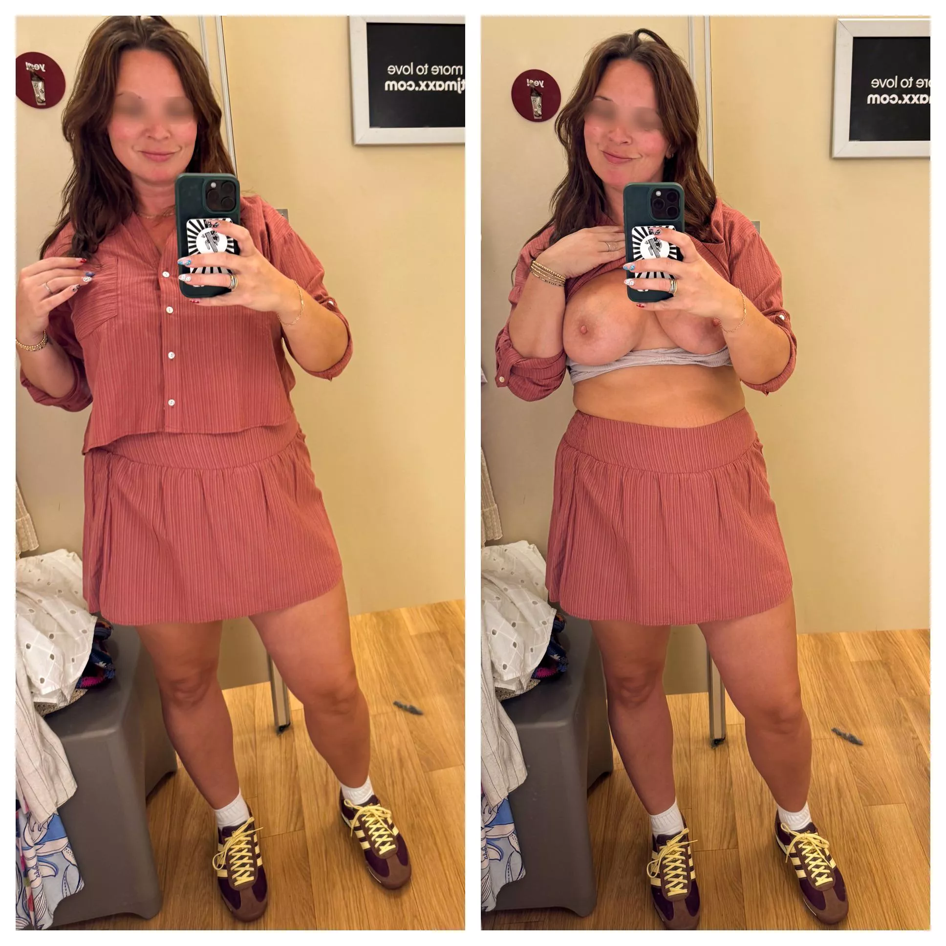 Would you fuck me in the changing room while my husband is shopping ;)