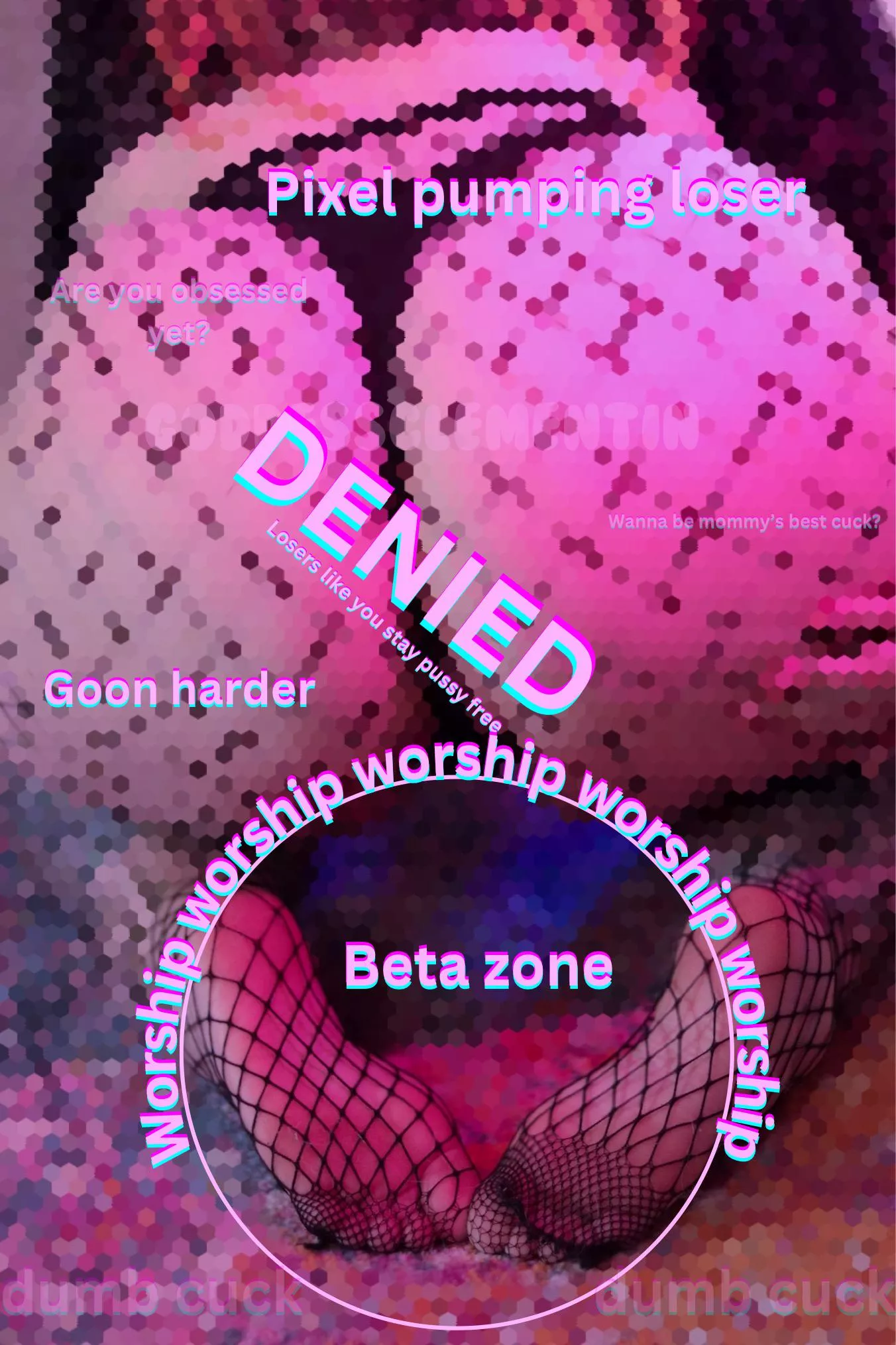 You so pathetic always gooning over pixels and feet. You’re not fucking normal at all. 