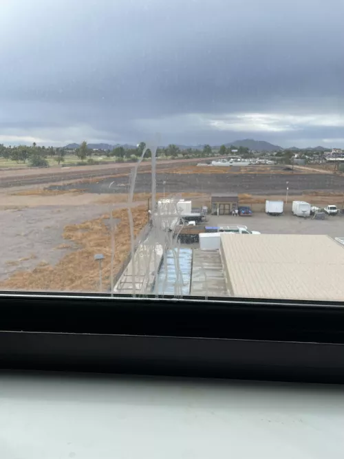 [22] Tagged my hotel window on my trip to AZ and left it for them. 