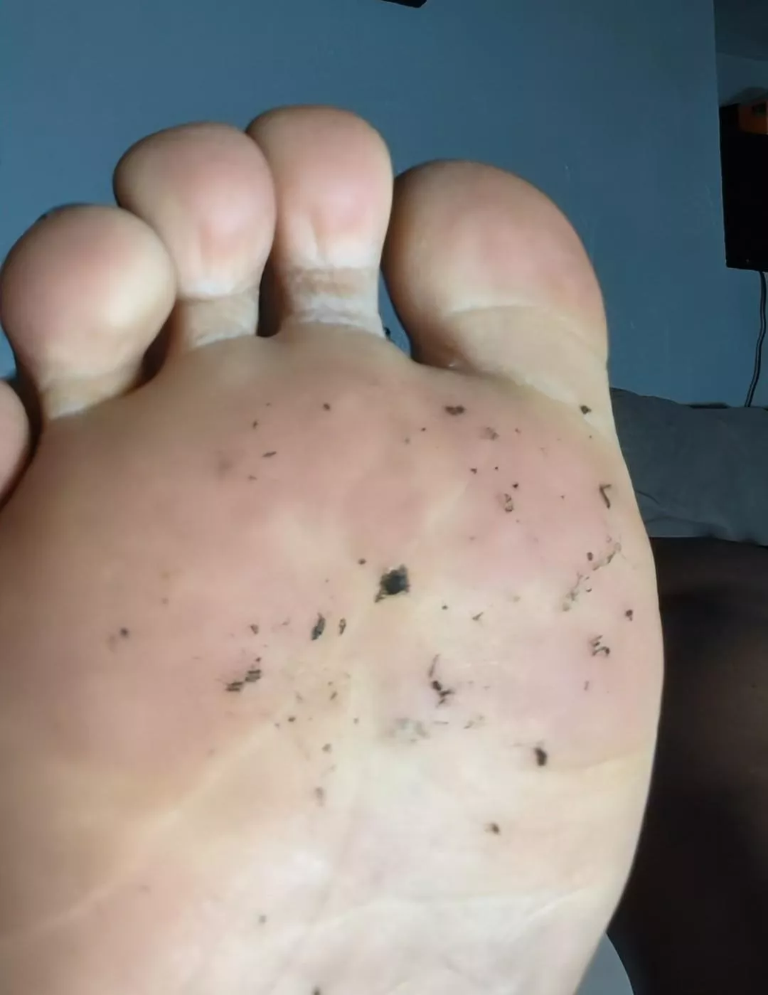 A tease of my basement foot! Lick every crumb [oc]!!