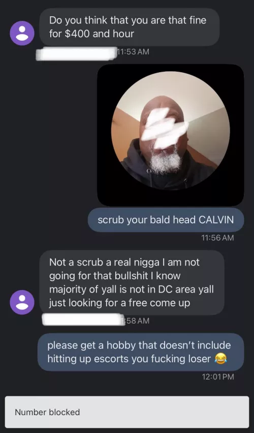 according to reviews, he’ll get hotel addresses from girls and tell the management. what a loser. 