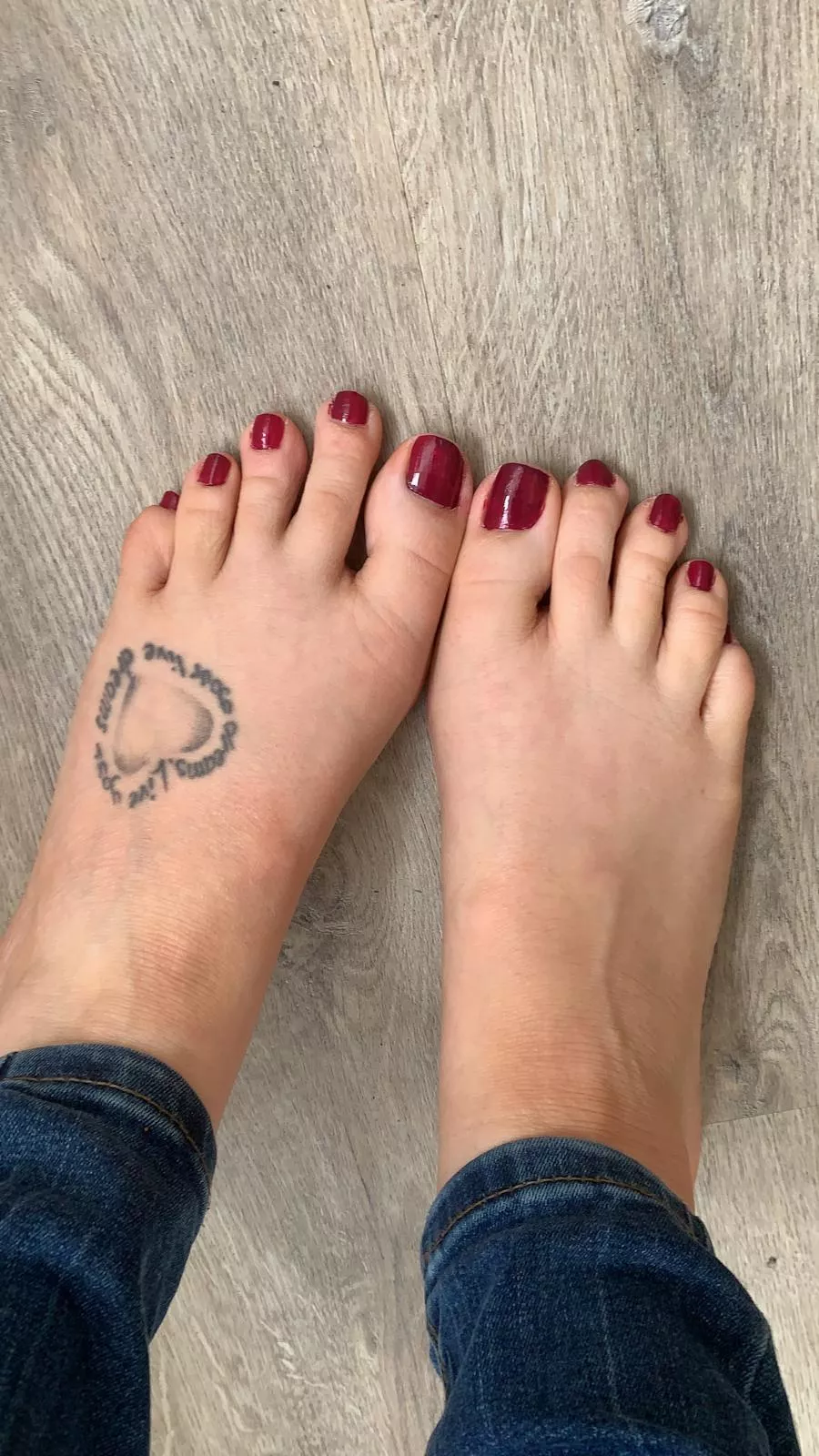 Barefoot in the kitchen, I had to send this to hubby while he was at work 