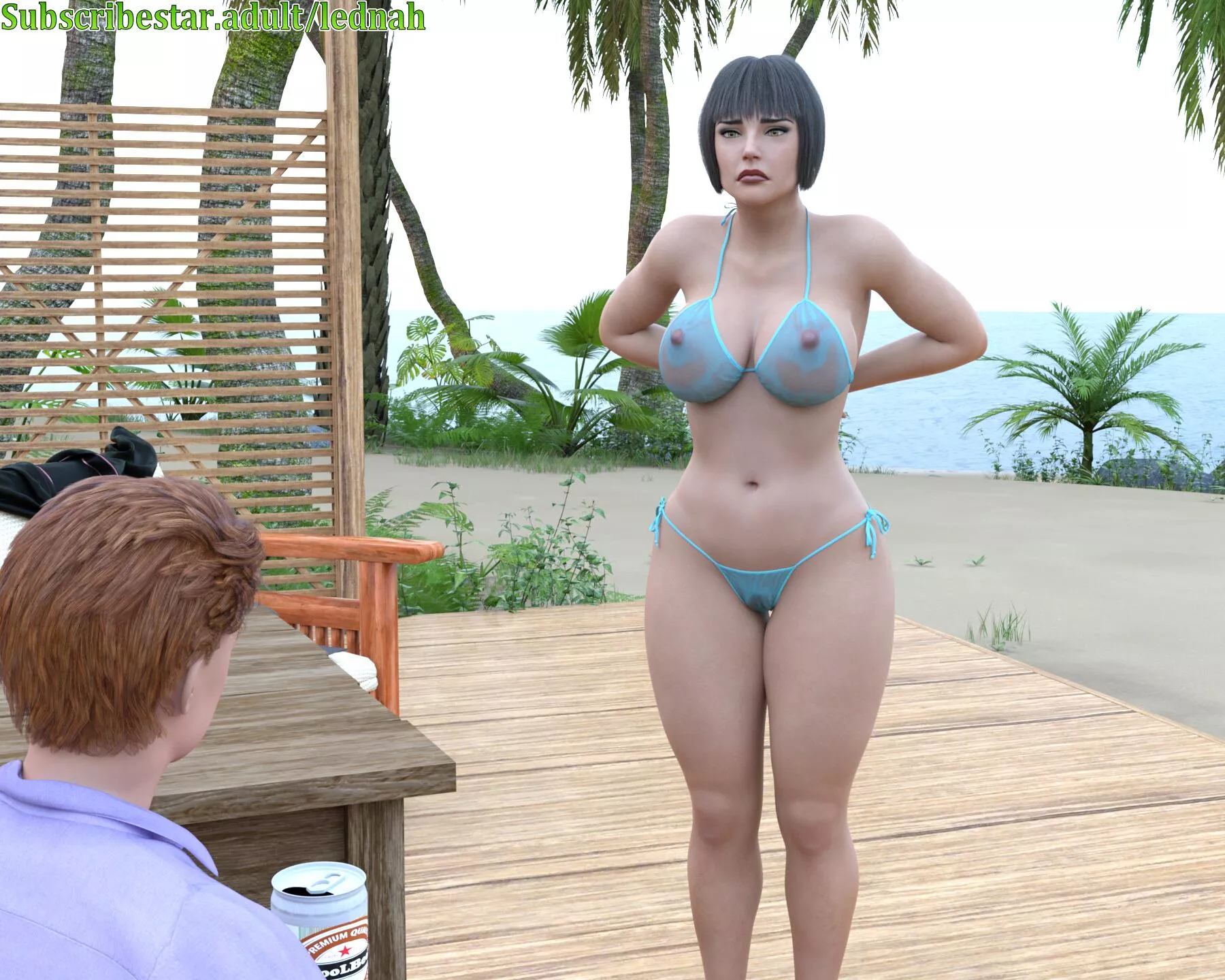 Darling, take off the bra. Besides it hides almost nothing anyway. - for MILFtopia II - [Lednah]