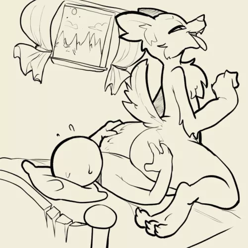 Day 276a. Shartober day 19: Werewolves. Artist is itsunknownanon.