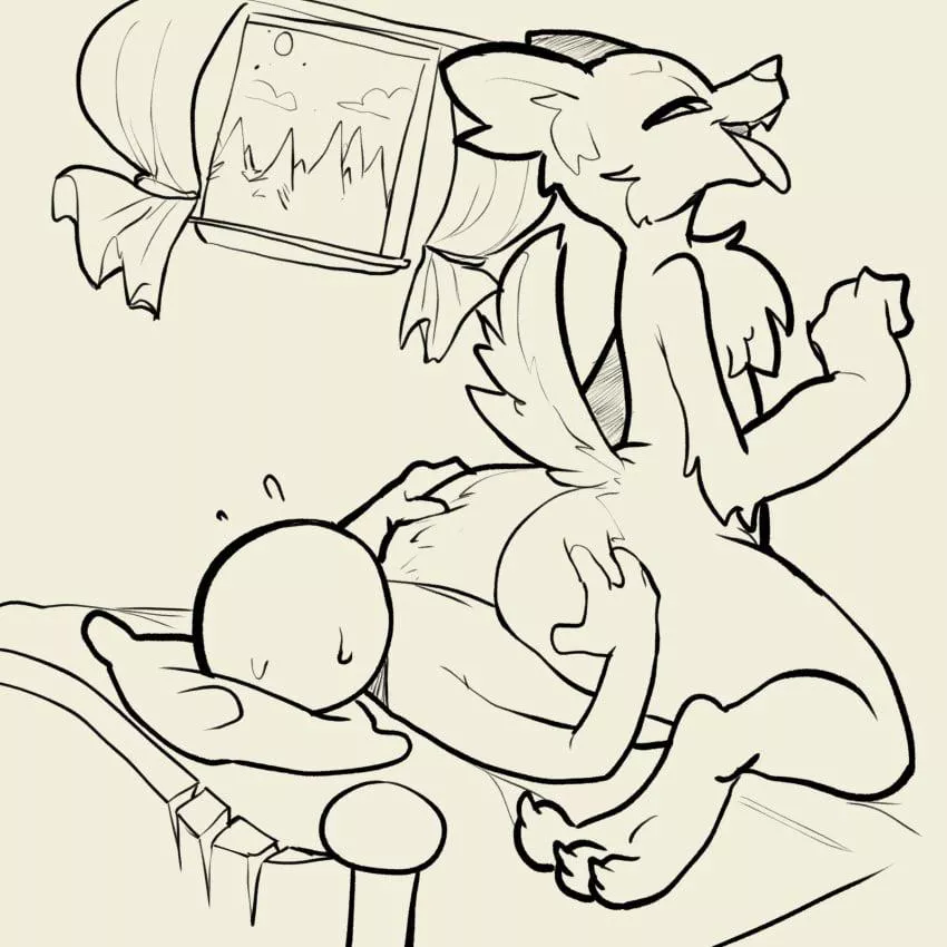 Day 276a. Shartober day 19: Werewolves. Artist is itsunknownanon.