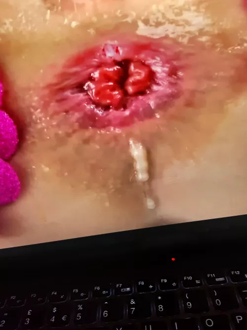 Fagh bebi you only went and ripped my asshole....