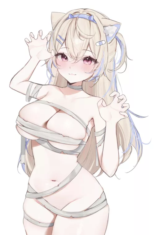 Fuwawa dressed as a mummy [Hololive]