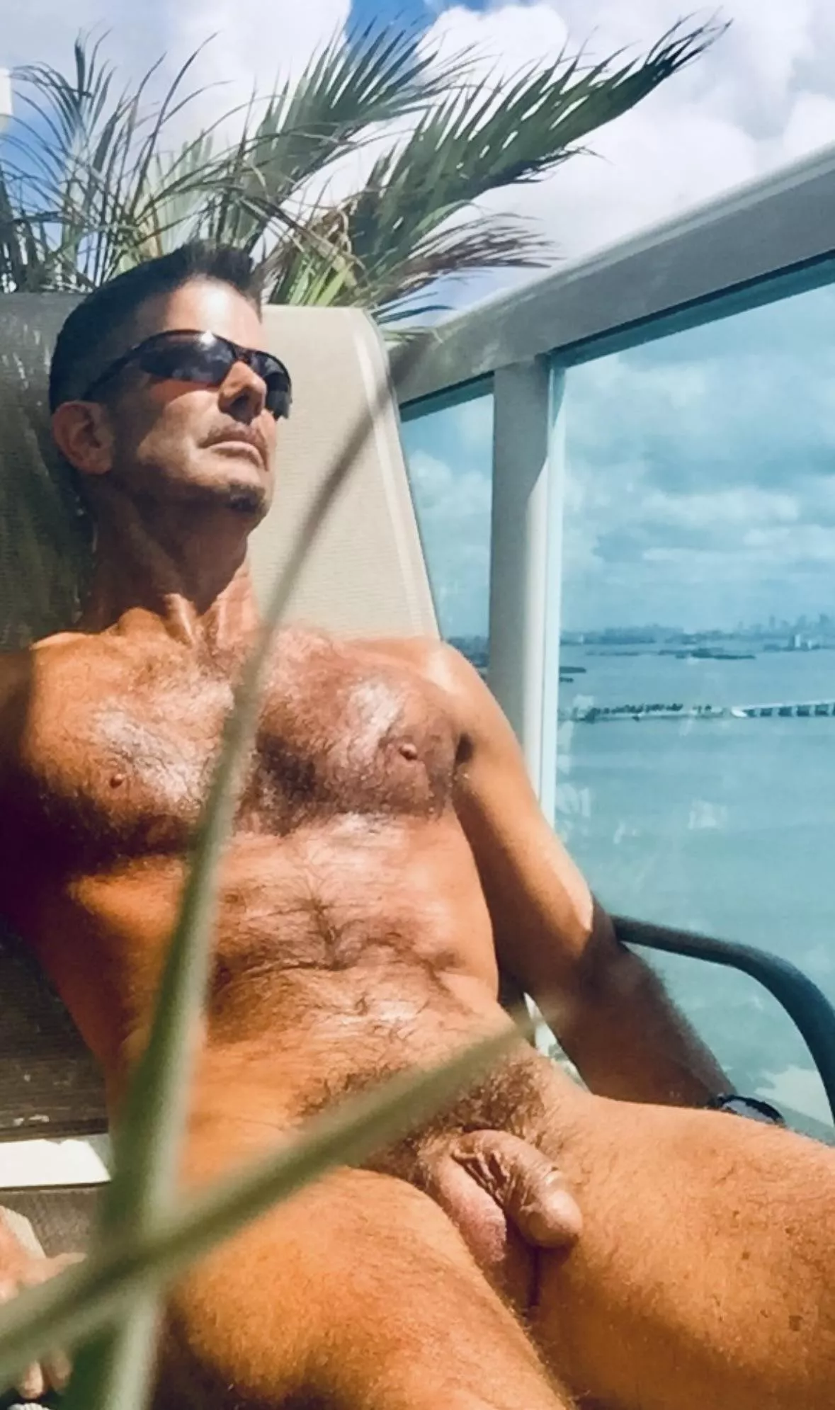 Getting some 35th Floor Miami Sun on my deck 