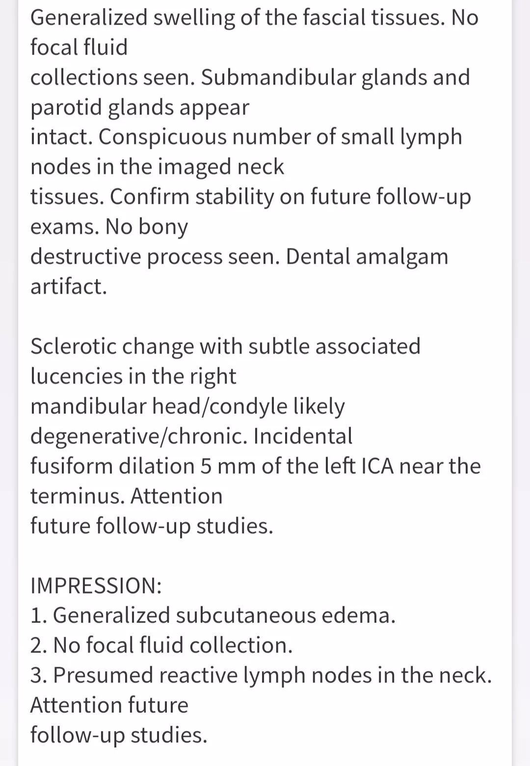 Had CT and dealing with infection