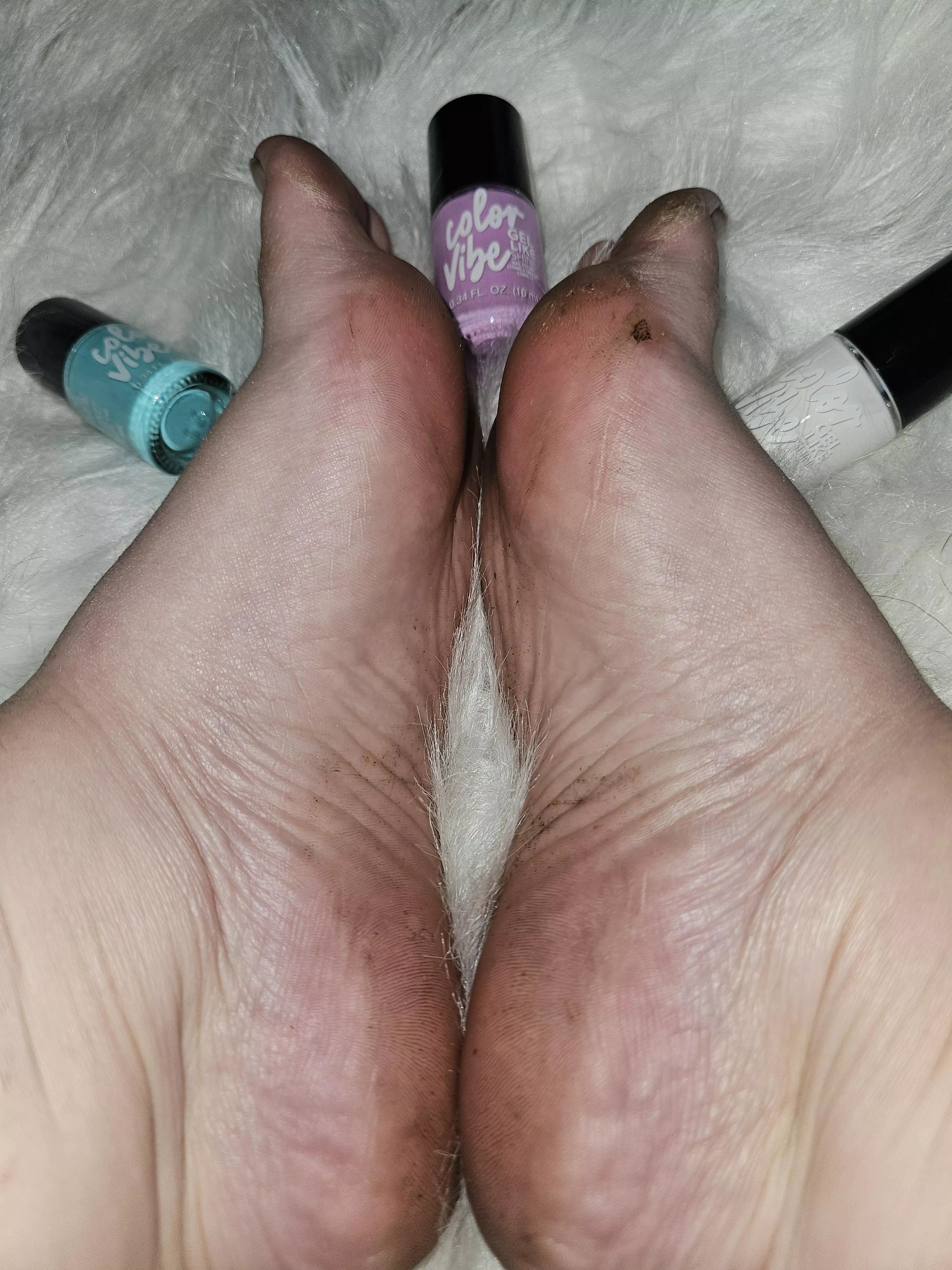 Help me choose what color my filthy toes need 😇