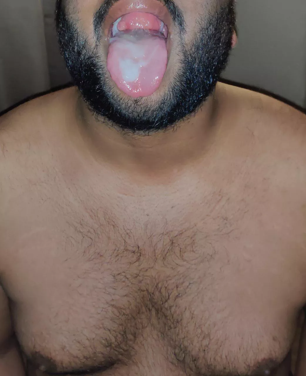 I sometimes fantasize about being in a bukakke. Would love to be covered in cum. Would you add your load on my tongue or face?