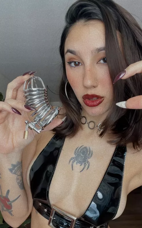 I want u locked for the last 10 days of locktober, then I'll see if I release you or not, you are at my mercy now, slave