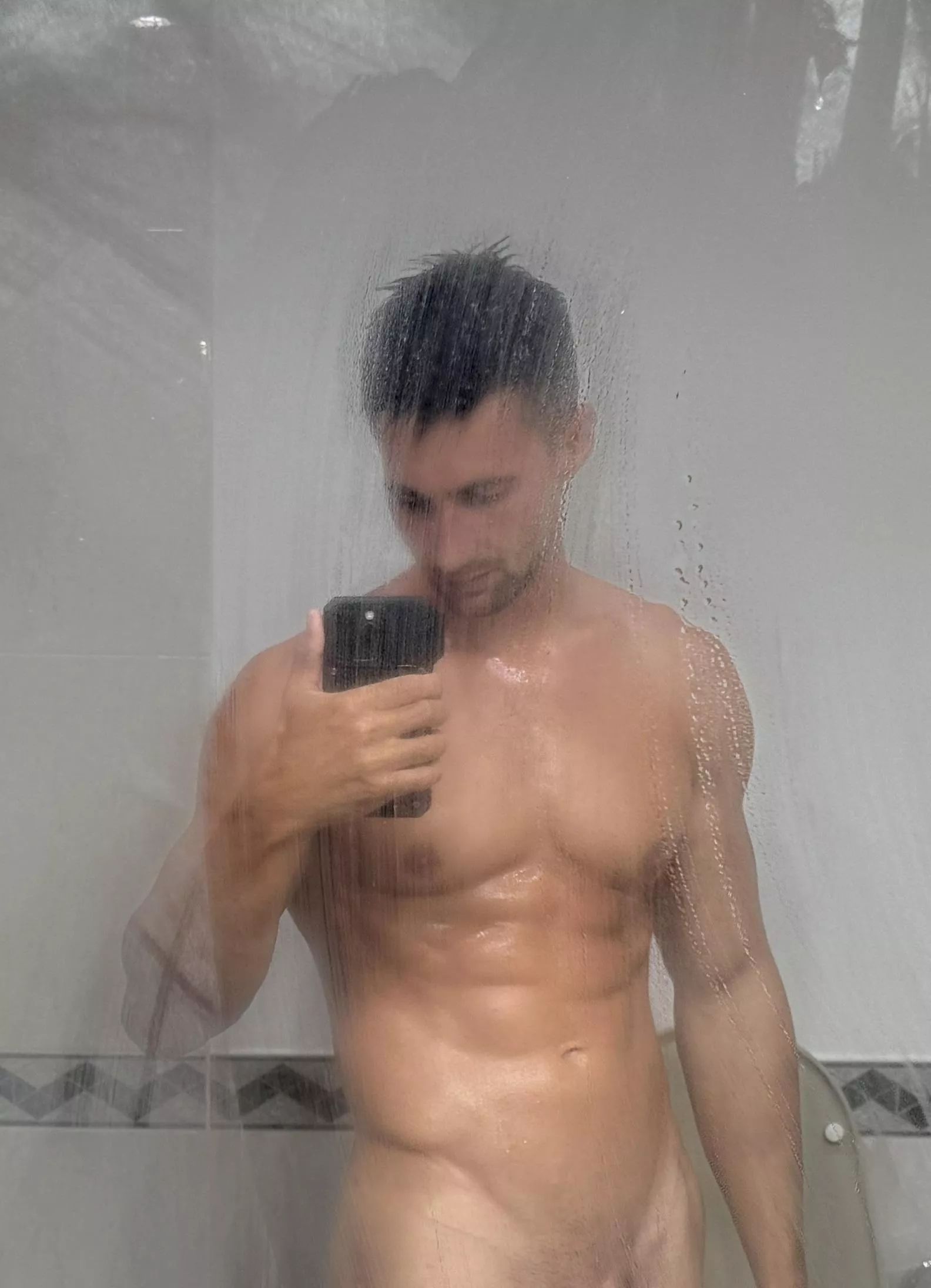 In the gyms bathroom