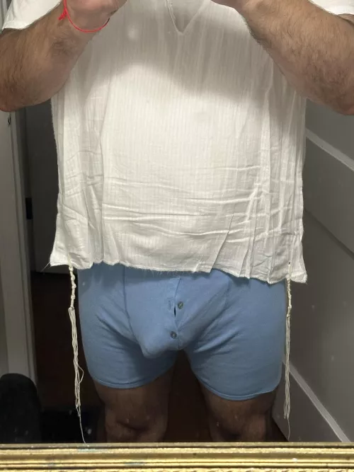 Jewish bulge with my tzitzit