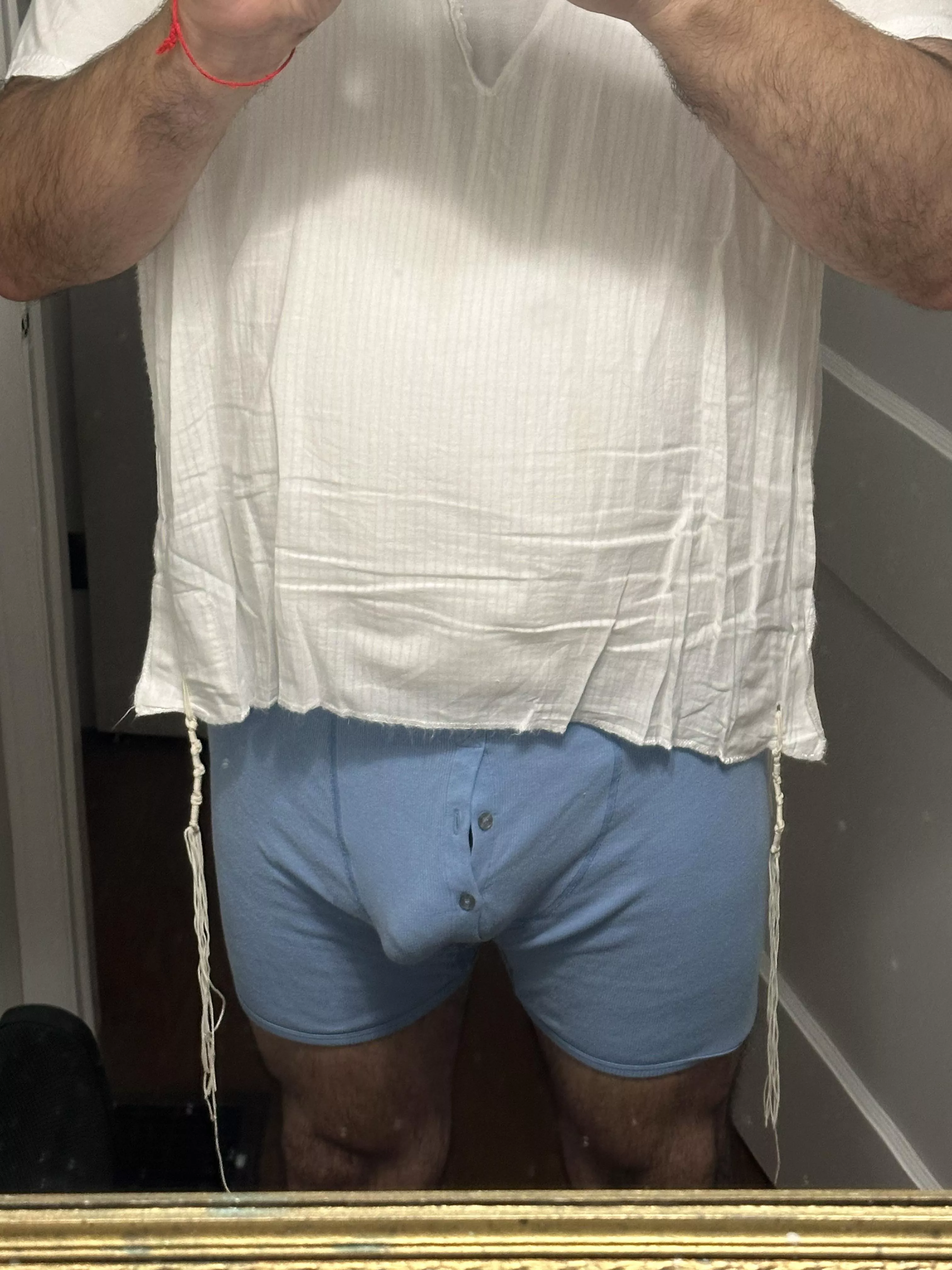 Jewish bulge with my tzitzit