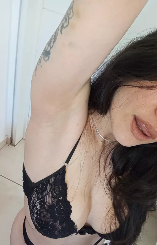 Kneel down and lick them.