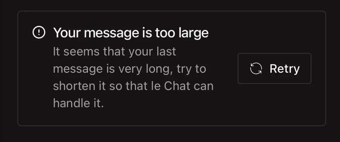 Mistral chat dies in odd way recently