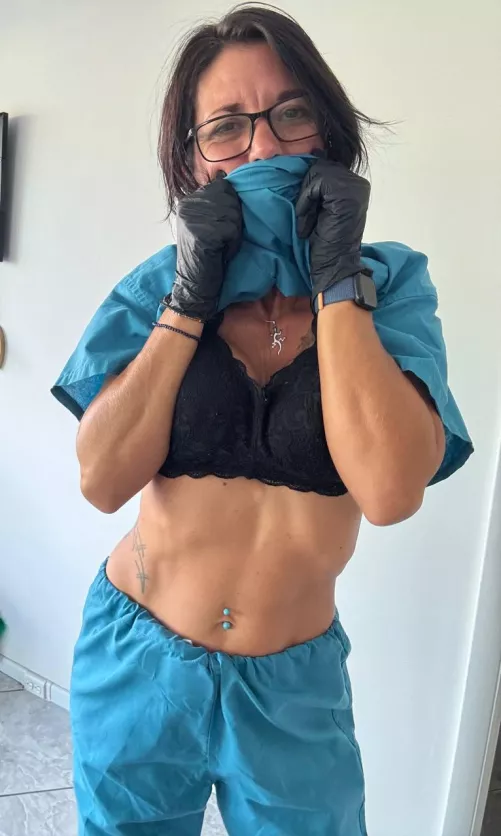 Nurse on duty… and I think you need a little extra care. Let me take your pulse 😉