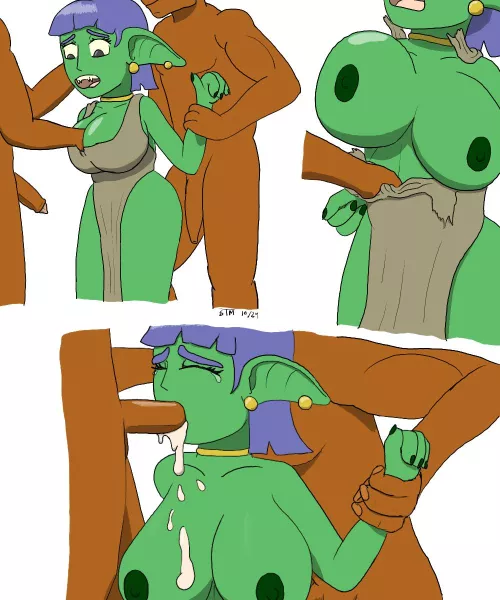 Orcs Accosting a Goblinette (by Strangerthanmidnight)