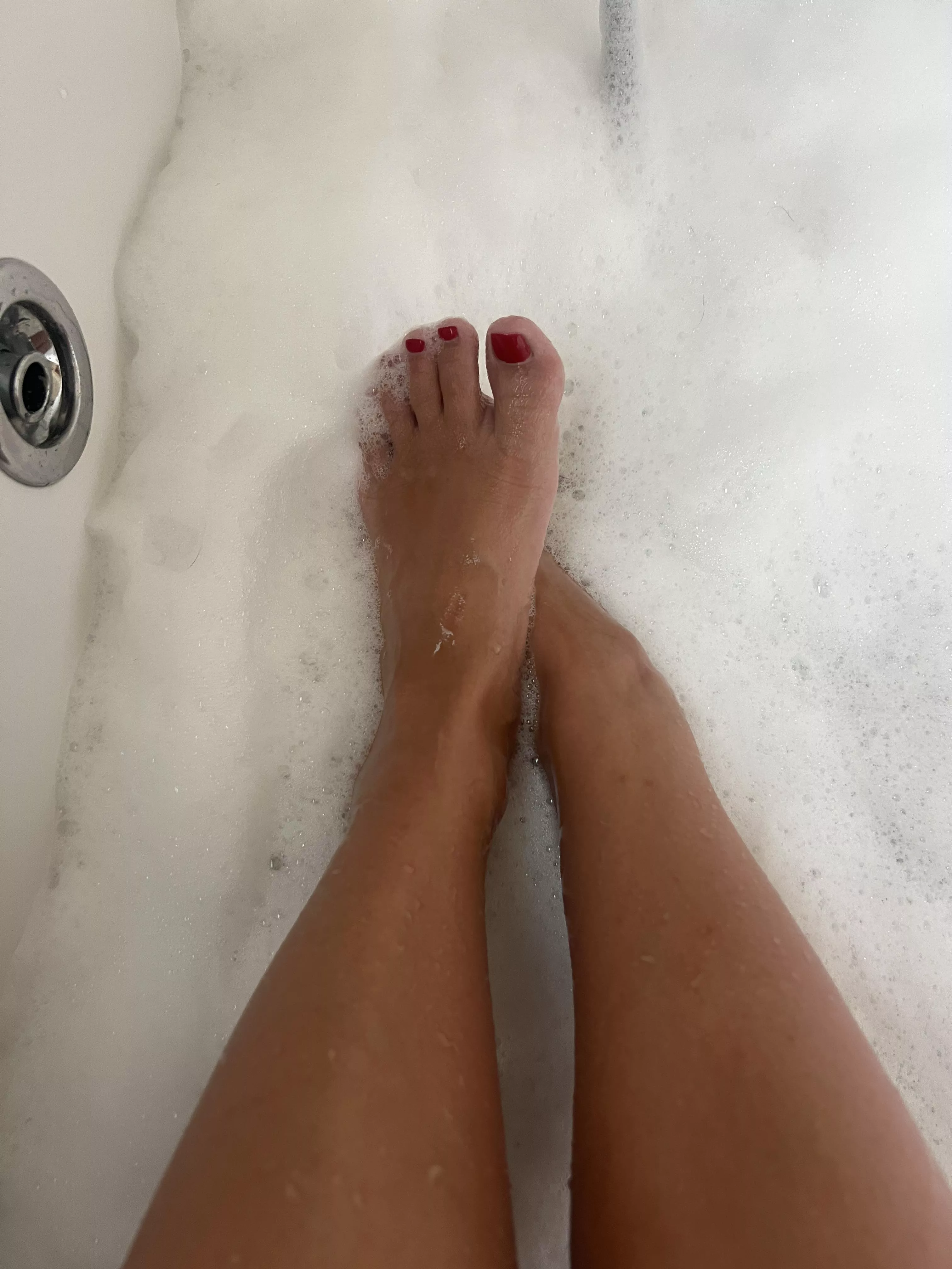 Put more soap on my feet