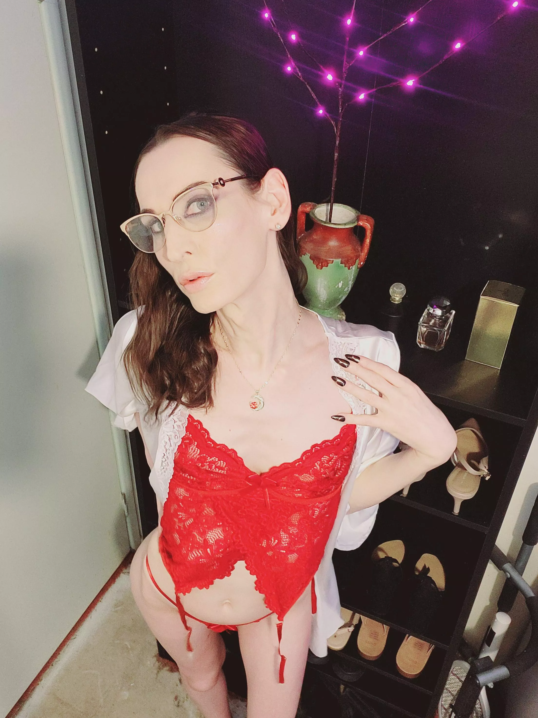 Ready for bed and feeling sultry