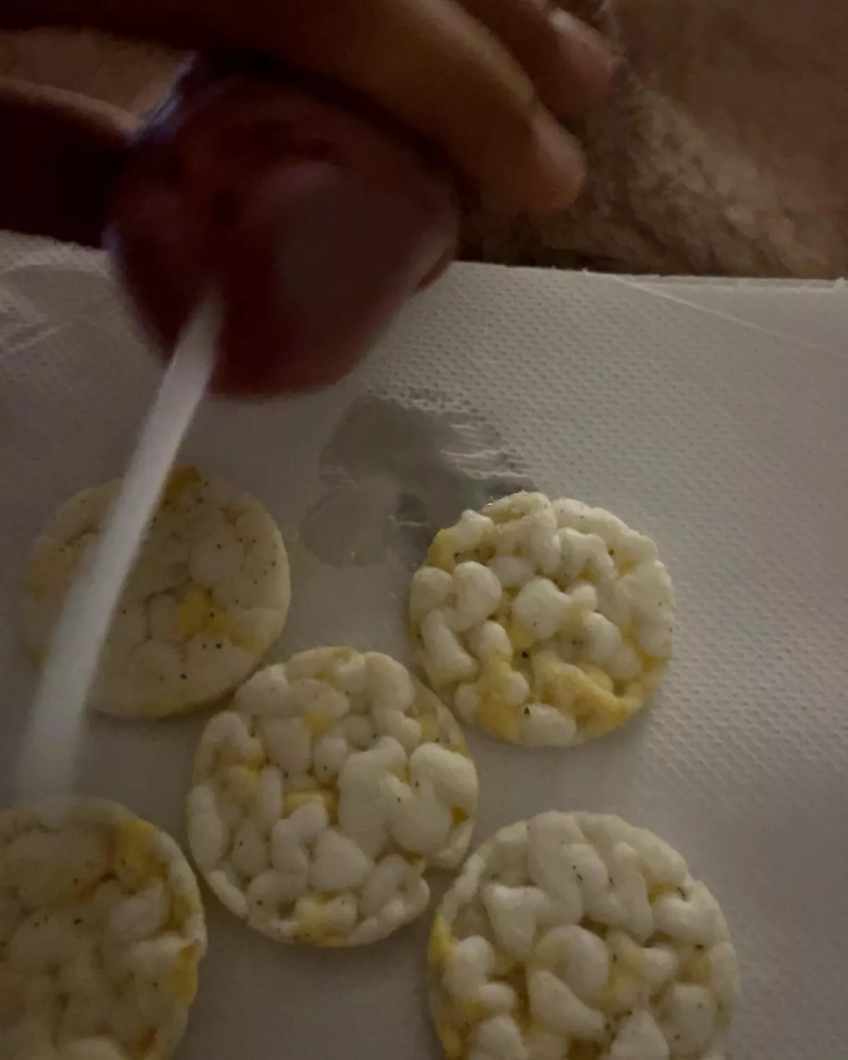 Rice Chips with Protein Dip a la Balls