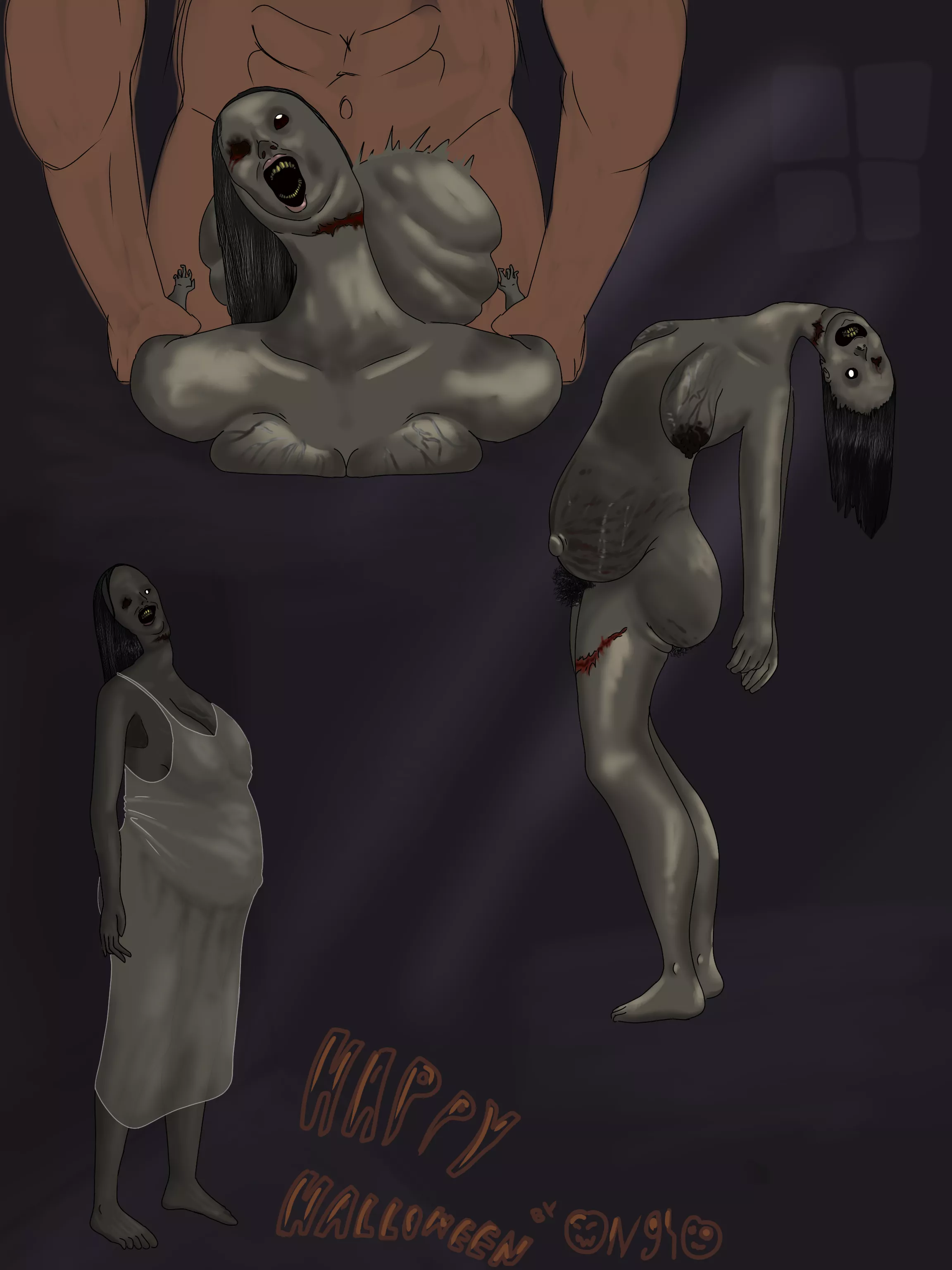 The grossest slut to celebrate halloween