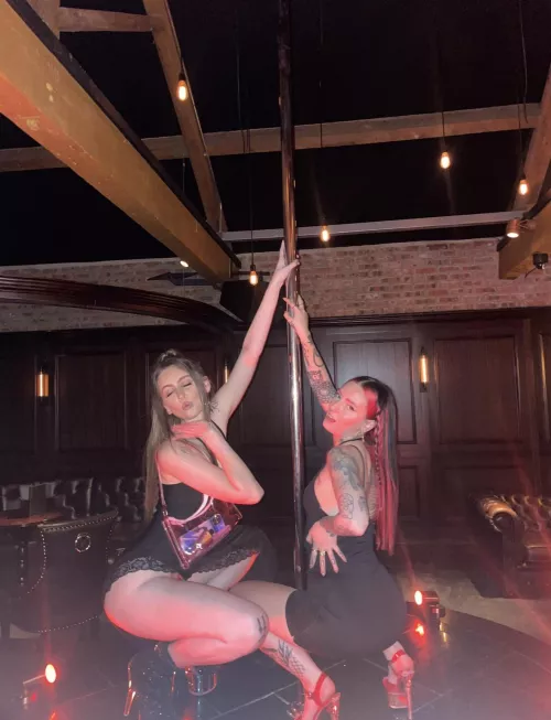 The only thing better than 1 slut in heels is 2 sluts in heels 