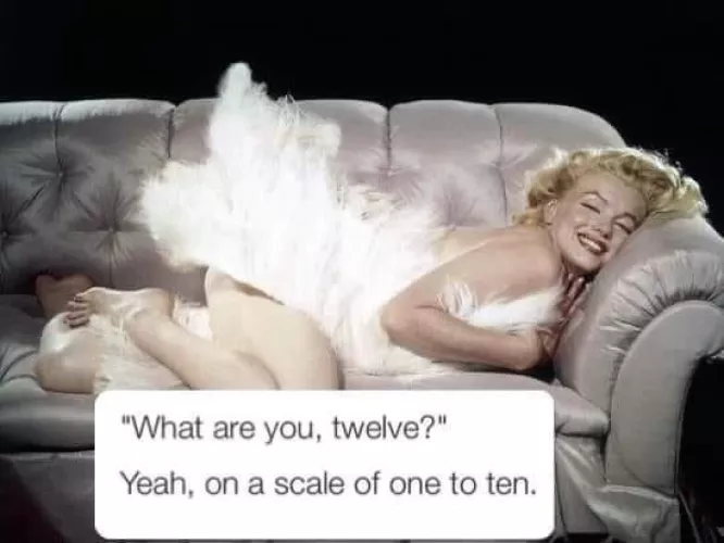 Typical smile and sass after winding him up