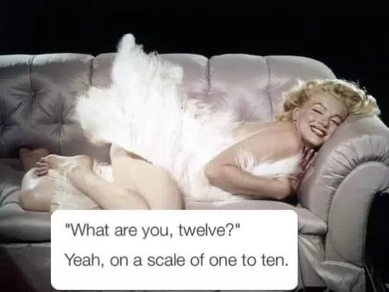 Typical smile and sass after winding him up