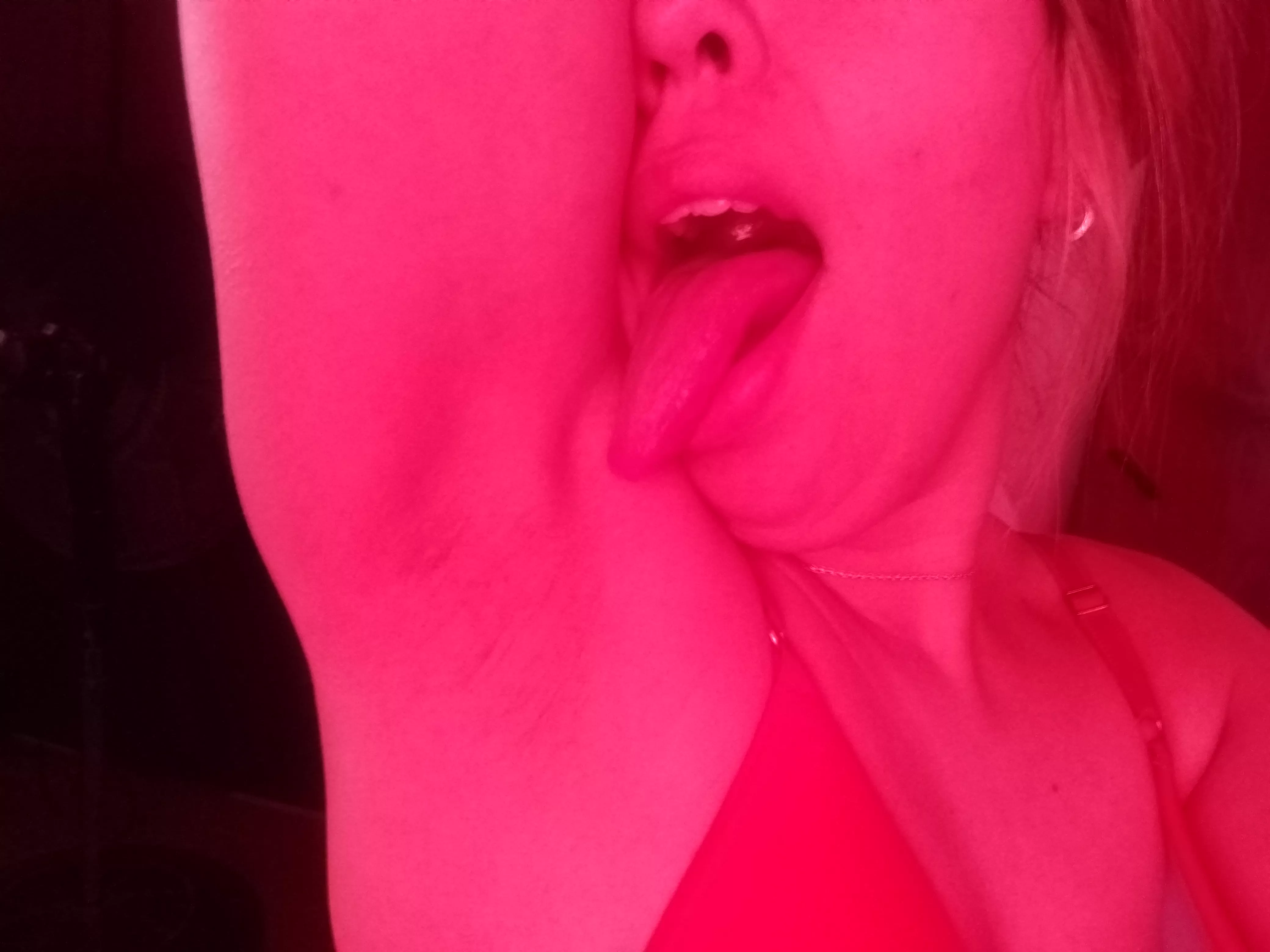 You can lick here and breathe very deeply 