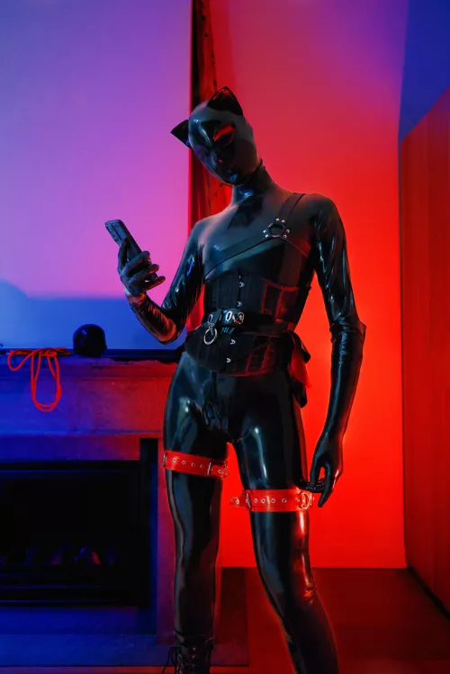 All black, with a hint of red