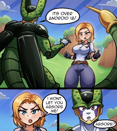 Android 18 and Cell [AlekseyGutierrez]