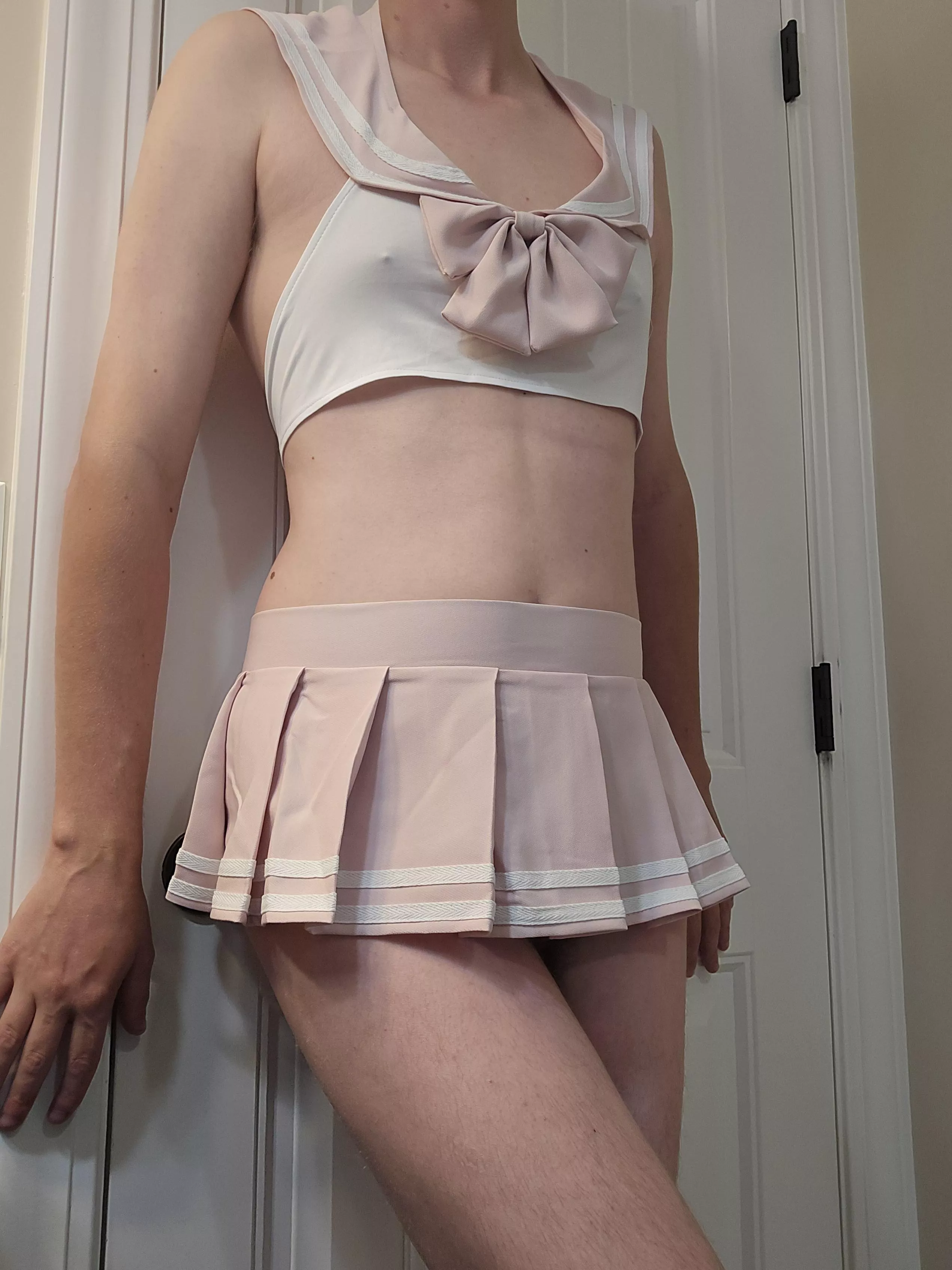 At attention, awaiting orders