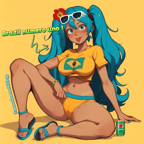 Brazilian Miku 🇧🇷 (CreamyBiscuitNSFW)[Vocaloid]