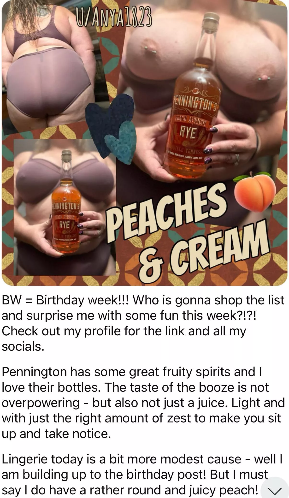 BW: Peaches 🍑 & Cream