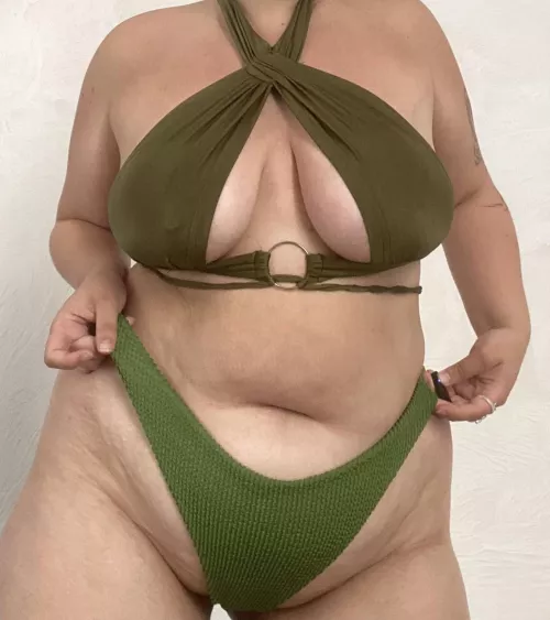 Cheeky swimwear big cleavage