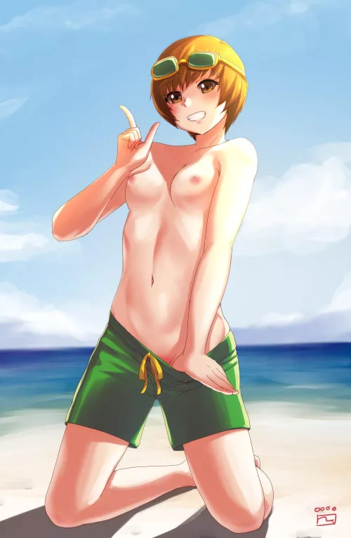 Chie enjoying her time 