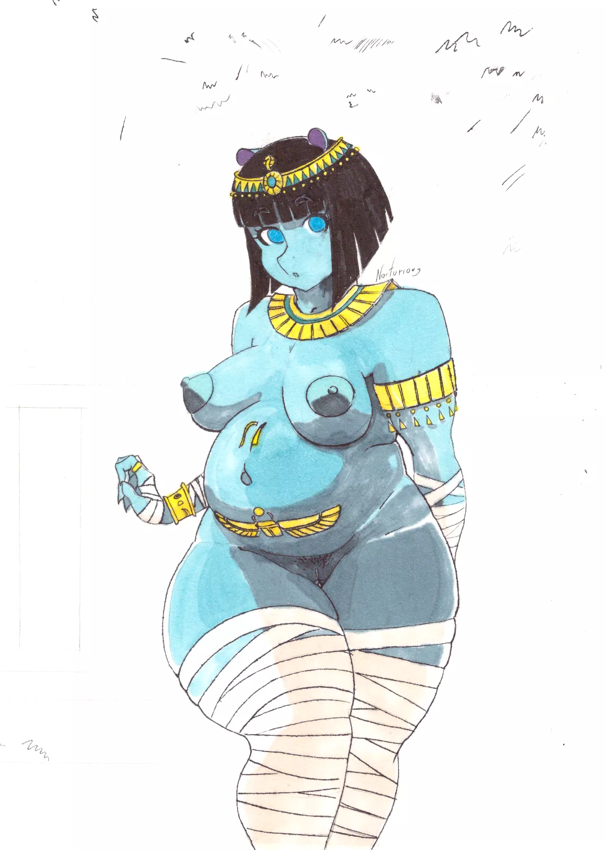 Chonky Egyptian Hippo Girl (by me) [F]
