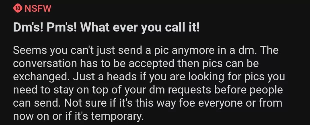 Dm's or Pm's whatever you call it!