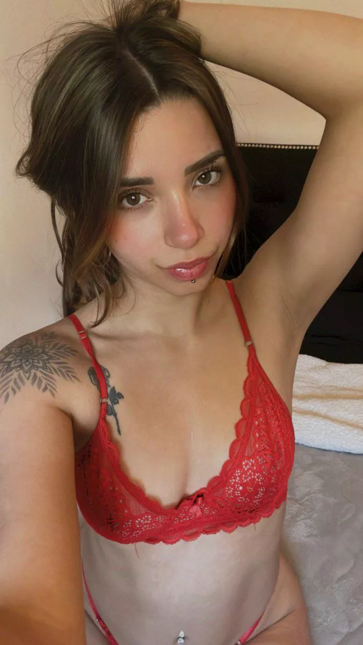 Do you like my red lingerie? 